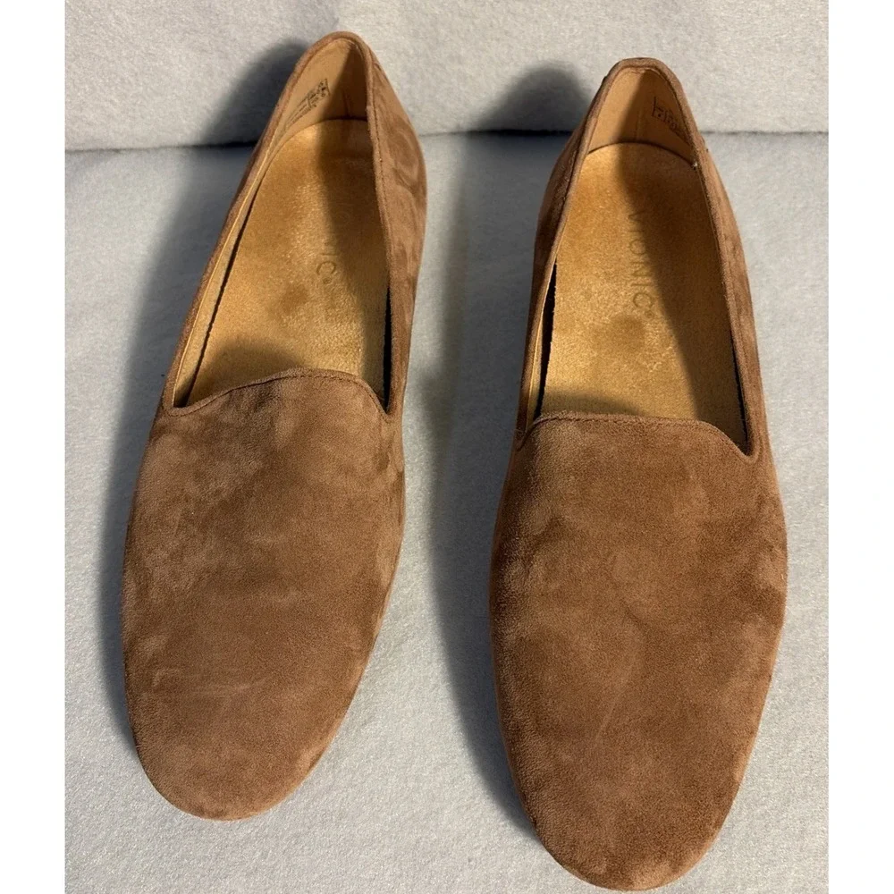 Vionic Women's Willa Suede Slip On Loafer Tan Size 8 Quiet Luxury